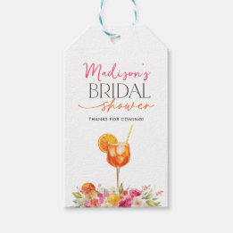 Love at First Spritz Bridal Shower Favor Tags Crop ギフトタグ