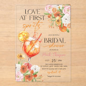 Love at First Spritz Bridal Shower Invitation アクリル招待状 (正面)