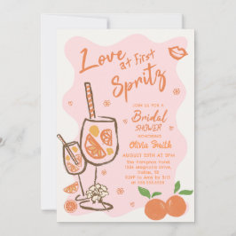 Love at First Spritz Bridal Shower Invitation 招待状