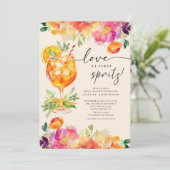 Love at First Spritz Bridal Shower Invitation 招待状 (スタンド正面)
