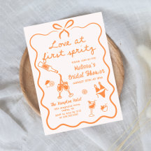 Love at First Spritz Bridal Shower Invitation