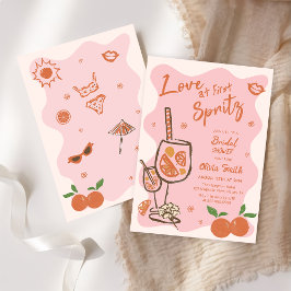 Love at First Spritz Bridal Shower Invitation 招待状