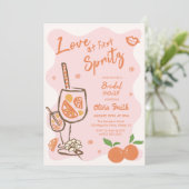 Love at First Spritz Bridal Shower Invitation 招待状 (スタンド正面)