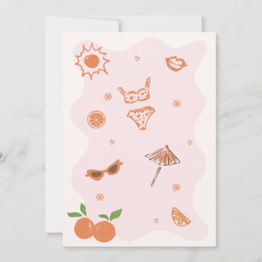 Love at First Spritz Bridal Shower Invitation 招待状 (裏面)