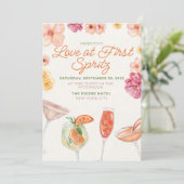 Love at First Spritz Bridal Shower Invitation 招待状 (スタンド正面)