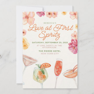 Love at First Spritz Bridal Shower Invitation 招待状
