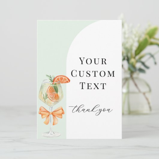 Love At First Spritz Custom Bridal Shower Sign カード (スタンド正面)