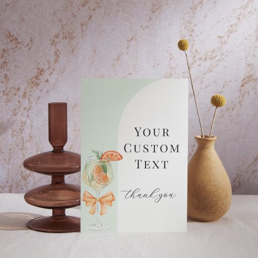 Love At First Spritz Custom Bridal Shower Sign カード