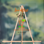 Love at first spritz orange black bridal shower gl アクリルサイン (ニュートラル)