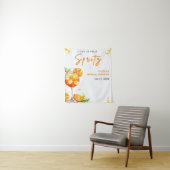 Love at First Spritz Orange Bridal Shower Backdrop タペストリー (インサイチュ)