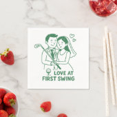 "Love at First Swing" Golfer's Style paper napkin スタンダードカクテルナプキン (インサイチュ)