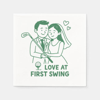 "Love at First Swing" Golfer's Style paper napkin スタンダードカクテルナプキン