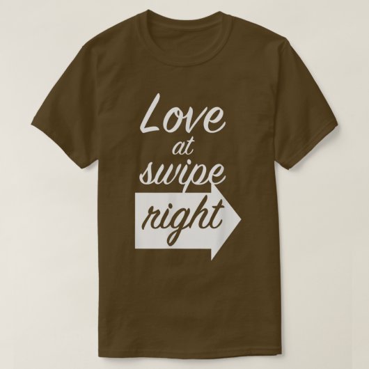 Love At Swipe RightSocial Media Online Dating 3693 Tシャツ (デザイン正面)