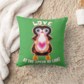 Love at the Speed of Light Penguin Gift クッション (ブランケット)