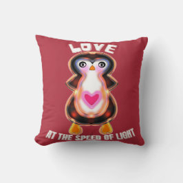 Love at the Speed of Light Penguin Gift クッション