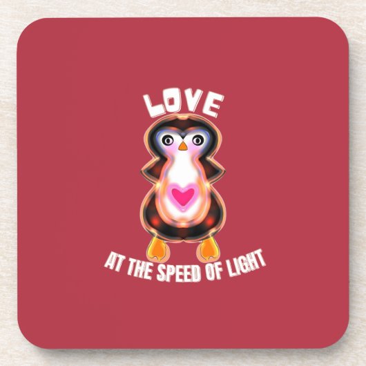 Love at the Speed of Light Penguin Gift コースター (正面)
