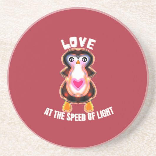 Love at the Speed of Light Penguin Gift コースター (正面)