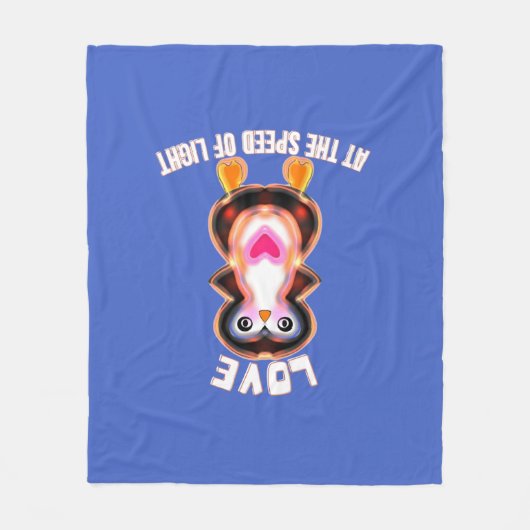 Love at the Speed of Light Penguin Gift フリースブランケット (正面)