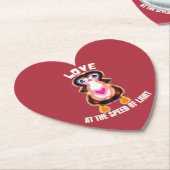 Love at the Speed of Light Penguin Gift ペーパーコースター (アングル)