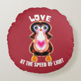 Love at the Speed of Light Penguin Gift ラウンドクッション