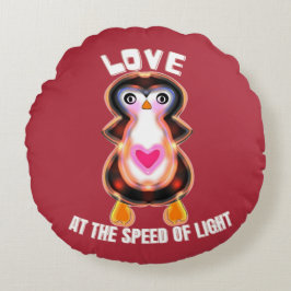 Love at the Speed of Light Penguin Gift ラウンドクッション