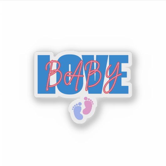 Love Baby Minimal Sticker シール (正面)