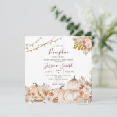 Love Baby Showerの小さなカボチャ秋 招待状 (スタンド正面)