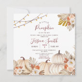 Love Baby Showerの小さなカボチャ秋 招待状 (正面)