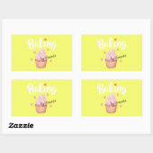 Love Baking Sticker 長方形シール (シート)