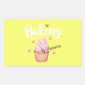 Love Baking Sticker 長方形シール (正面)