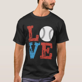 LOVE Baseball Grunge Design – Retro Distressed Tシャツ