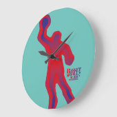 LOVE BASKETBALL BY MASANSER PIXELAT ラージ壁時計 (傾斜)
