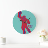 LOVE BASKETBALL BY MASANSER PIXELAT ラージ壁時計 (ホーム)