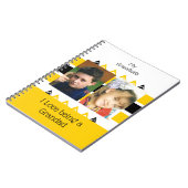 Love be a Grandad写真を黄色の白に追加 ノートブック (左側)