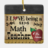 Love be a Math先生(編集可能) セラミックオーナメント (正面)