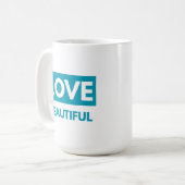 Love beautiful コーヒーマグカップ (正面左)