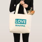 Love beautiful ラージトートバッグ (正面(商品))