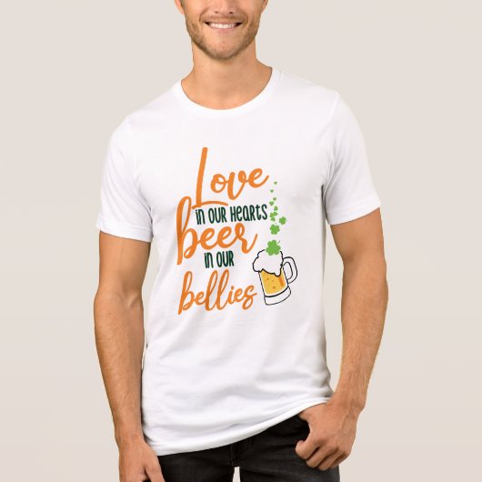 Love & Beer St. Patrick's Dayおもしろい-61146 トライブレンドTシャツ (正面)