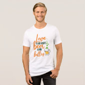 Love & Beer St. Patrick's Dayおもしろい-61146 トライブレンドTシャツ (正面全面)