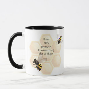 LOVE BEES so much I So Muchおもしろい引用文 マグカップ