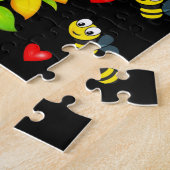 love bees valentines jigsaw puzzle kids ジグソーパズル (側面)
