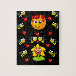 love bees valentines jigsaw puzzle kids ジグソーパズル