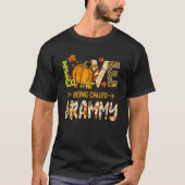 Love Being Called Grammy Pumpkin Fall Leaves Thank Tシャツ (正面)