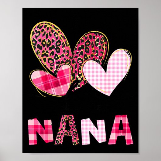 Love being called nana grandma valentine mother's ポスター (正面)
