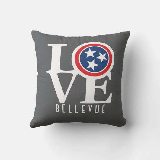LOVE Bellevue Tennessee クッション (裏面)