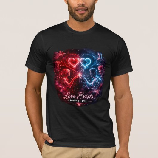 Love Beyond Time – Futuristic Valentine’s Day  Tシャツ (正面)