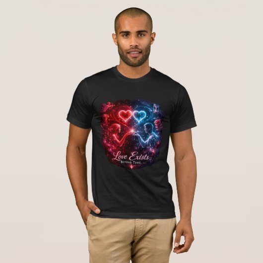 Love Beyond Time – Futuristic Valentine’s Day  Tシャツ (正面フル)