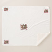 Love Beyond Time - Skeleton Enbrace Art シェルパブランケット (正面(横))