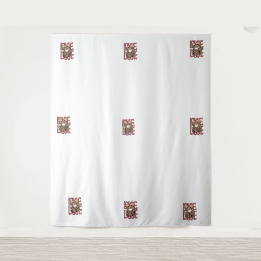 Love Beyond Time - Skeleton Enbrace Art タペストリー (正面)