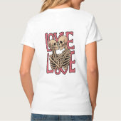 Love Beyond Time - Skeleton Enbrace Art Tシャツ (裏面)